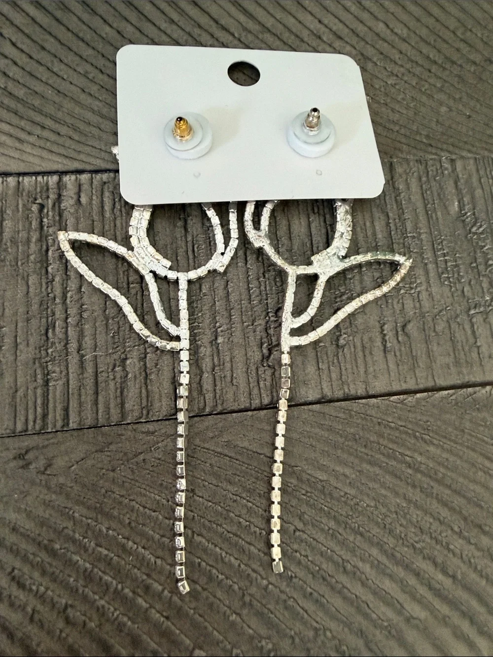 Silver Crystal Tulip Drop Earrings - Women Accessories